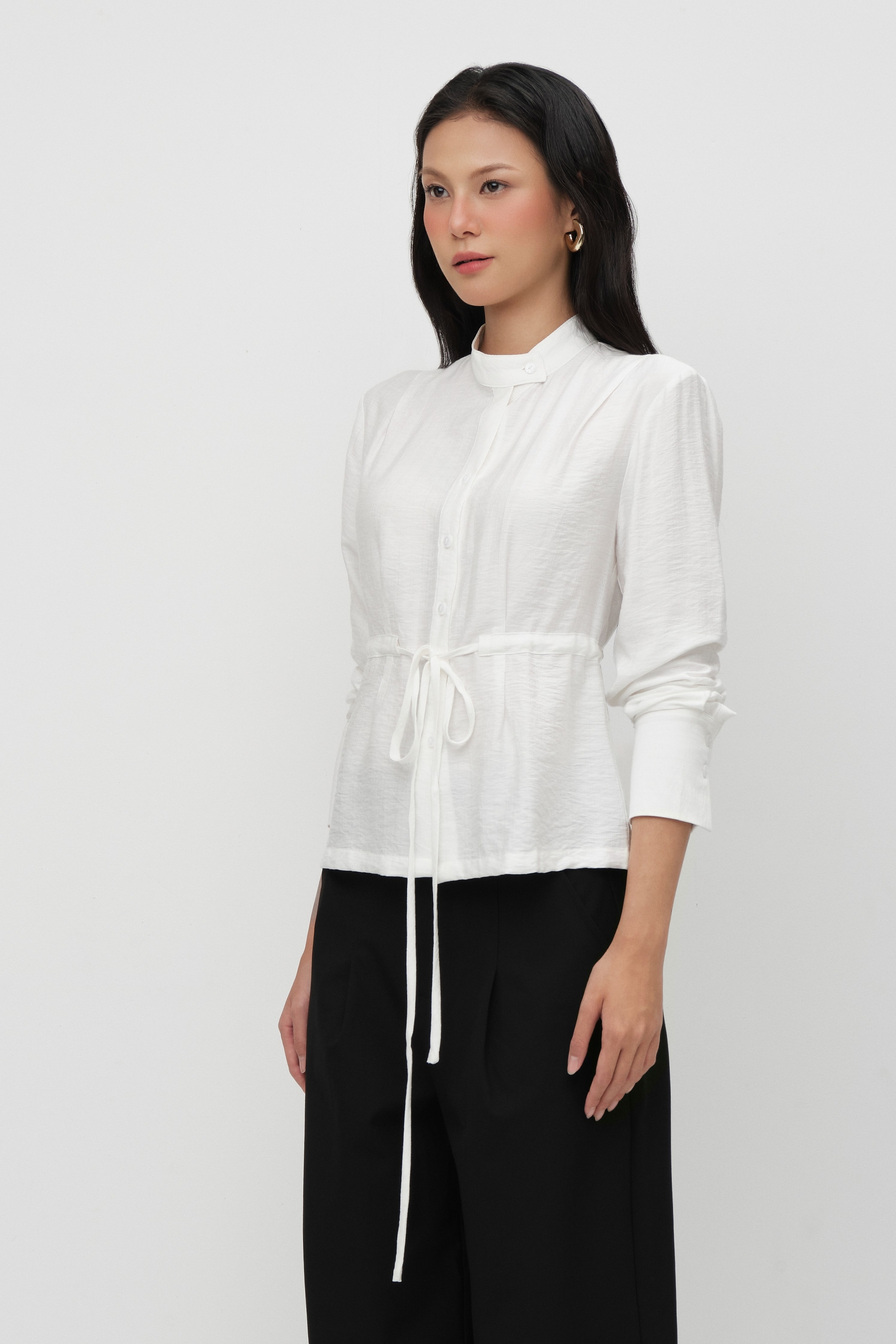 Áo Cổ Trụ Dây Rút Eo | thekat.shop | thekat.shop