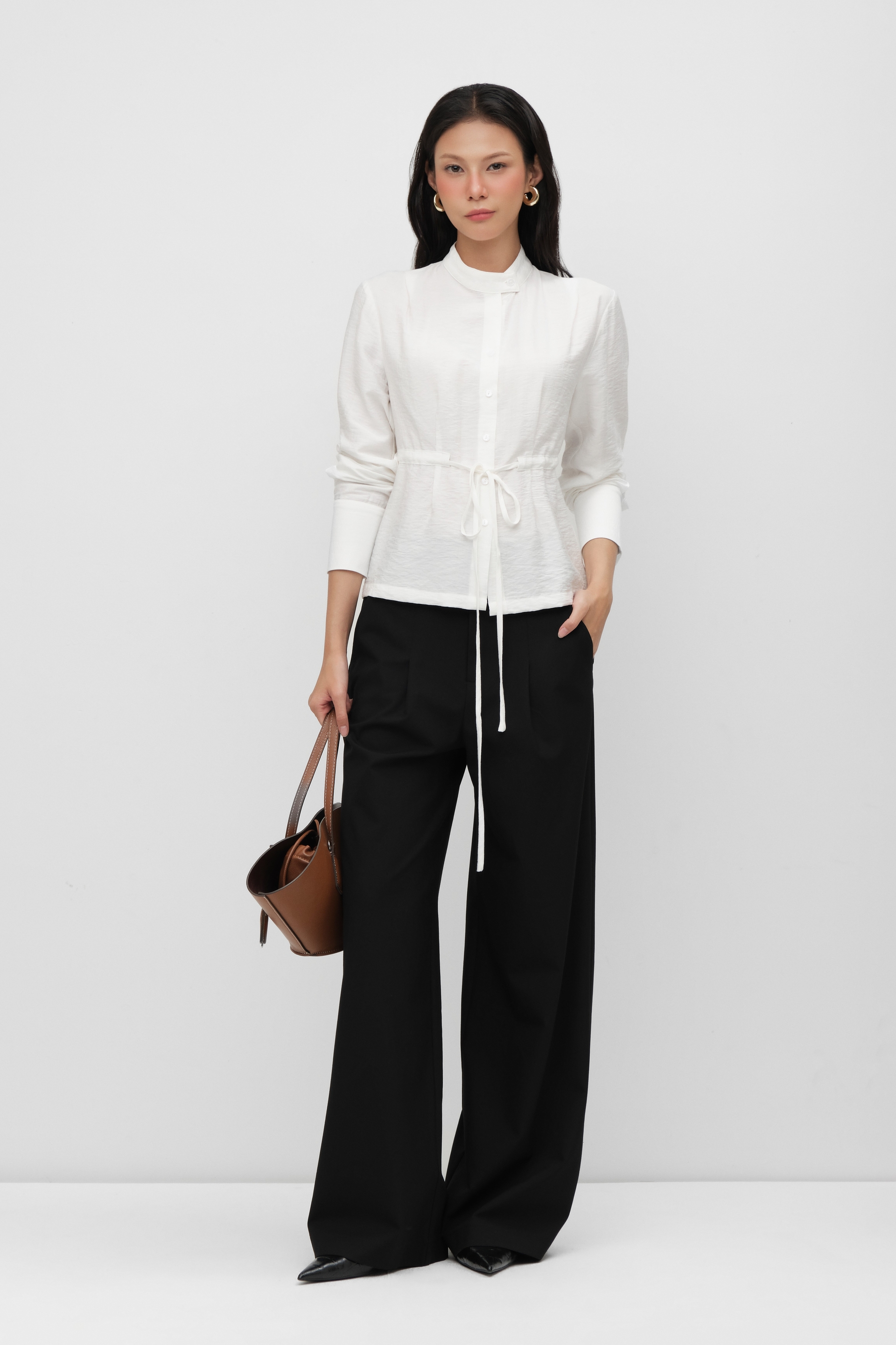 Áo Cổ Trụ Dây Rút Eo | thekat.shop | thekat.shop